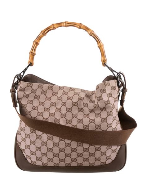 gucci gg canvas bamboo shoulder bag|cheapest Gucci shoulder bag.